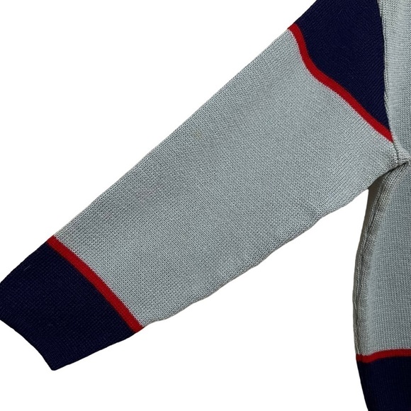 Vintage Columbia Knit Thunderbird Wool Sweater Size Large **flawed** - Picture 5 of 11